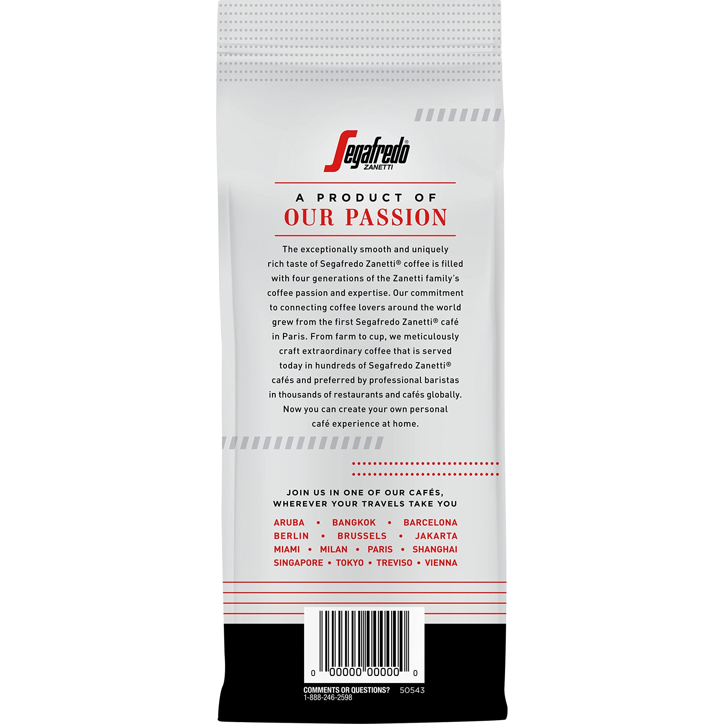 Segafredo Zanetti Ground Coffee, Enzo Dark Roast, Made With Arabica Beans, Rich And Bold Flavor, 10 Oz