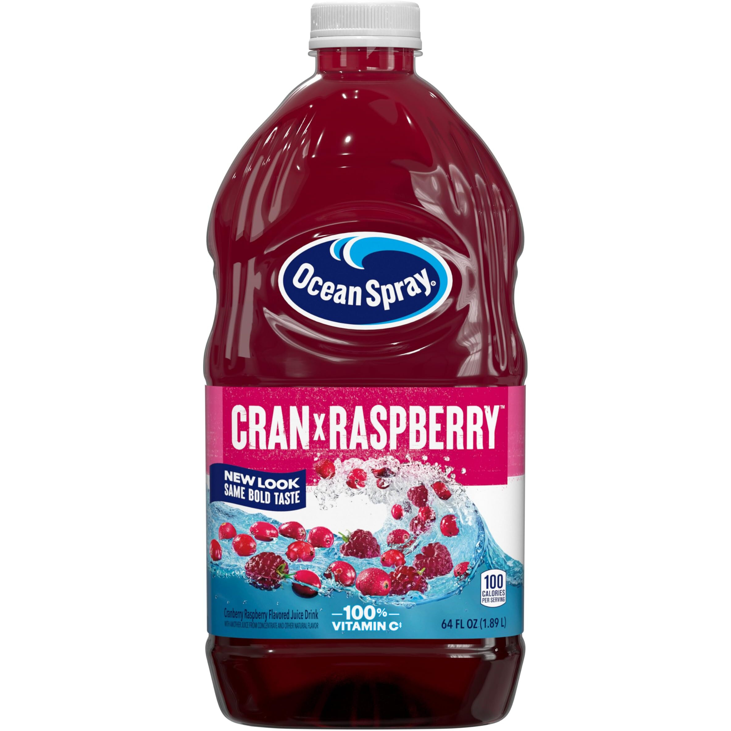 Ocean Spray Cran-Raspberry Cranberry Raspberry Juice Drink, 64 Fl Oz Bottle (Pack Of 8)