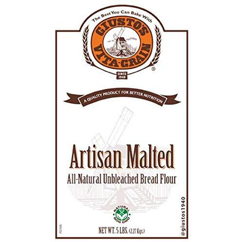 Giusto's Vita-Grain All-Natural Artisan Malted Unbleached Bread Flour, 5Lb Bag