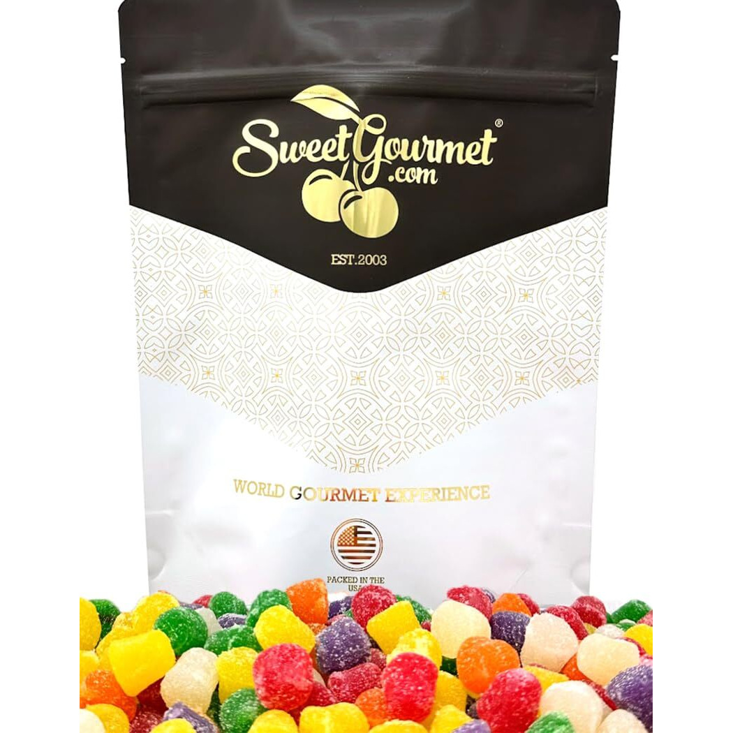 Sweetgourmet Spice Drops Candy, Old-Fashioned Gumdrops, 6 Flavors Jelly Candy, 2.5 Pound