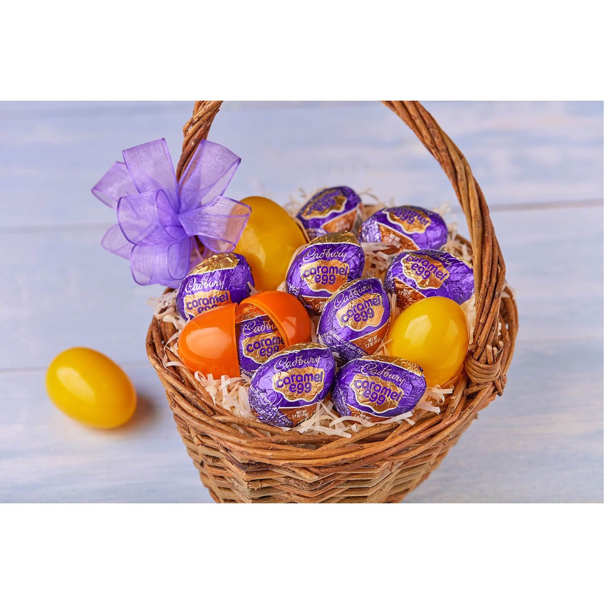 Cadbury Milk Chocolate With Caramel Center Eggs Candy, Bulk Easter, 1.2 Oz Packs (48 Count)