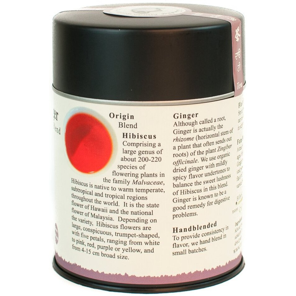 The Tao Of Tea, Hibiscus Ginger Tea, Loose Leaf, 3.0 Ounce Tin To Make 50 Cups