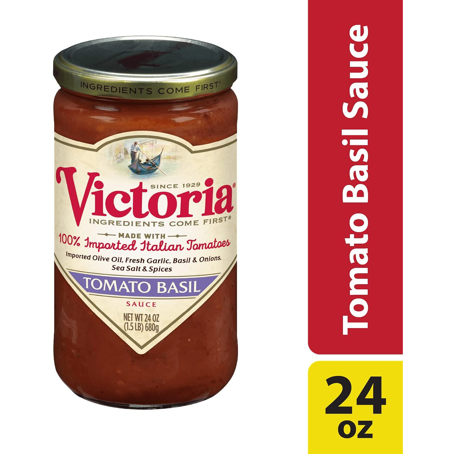 Victoria Tomato Basil Sauce, 24 Ounce