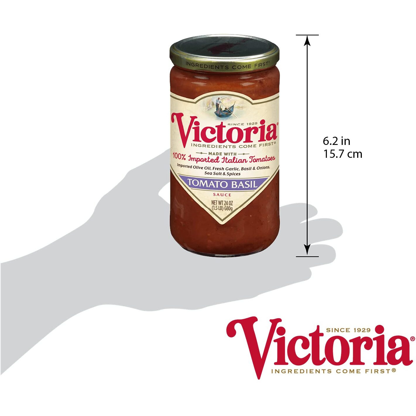 Victoria Tomato Basil Sauce, 24 Ounce