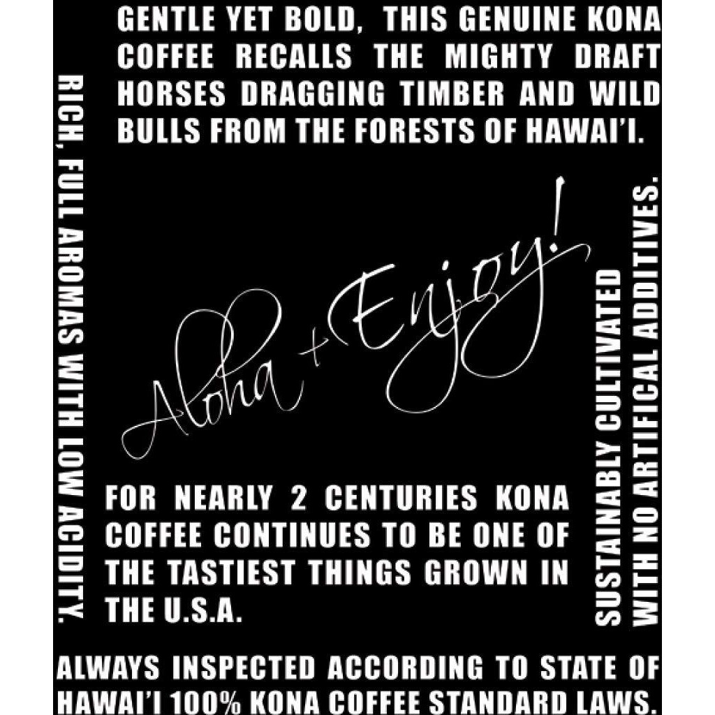 Blue Horse 100% Kona Coffee, Medium Roast, Arabica Whole Beans, 8 Oz Bag, Farm Fresh, Authentic Hawaiian Coffee From The Big Island