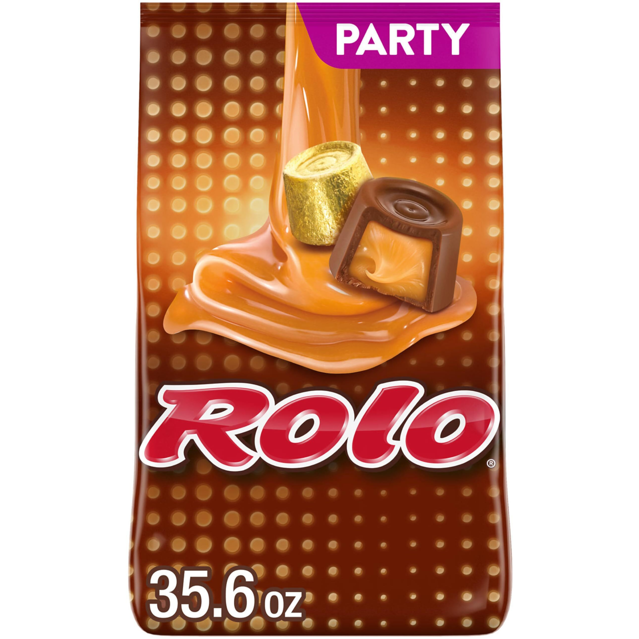 Rolo Rich Chocolate Caramels Candy Party Pack, 35.6 Oz