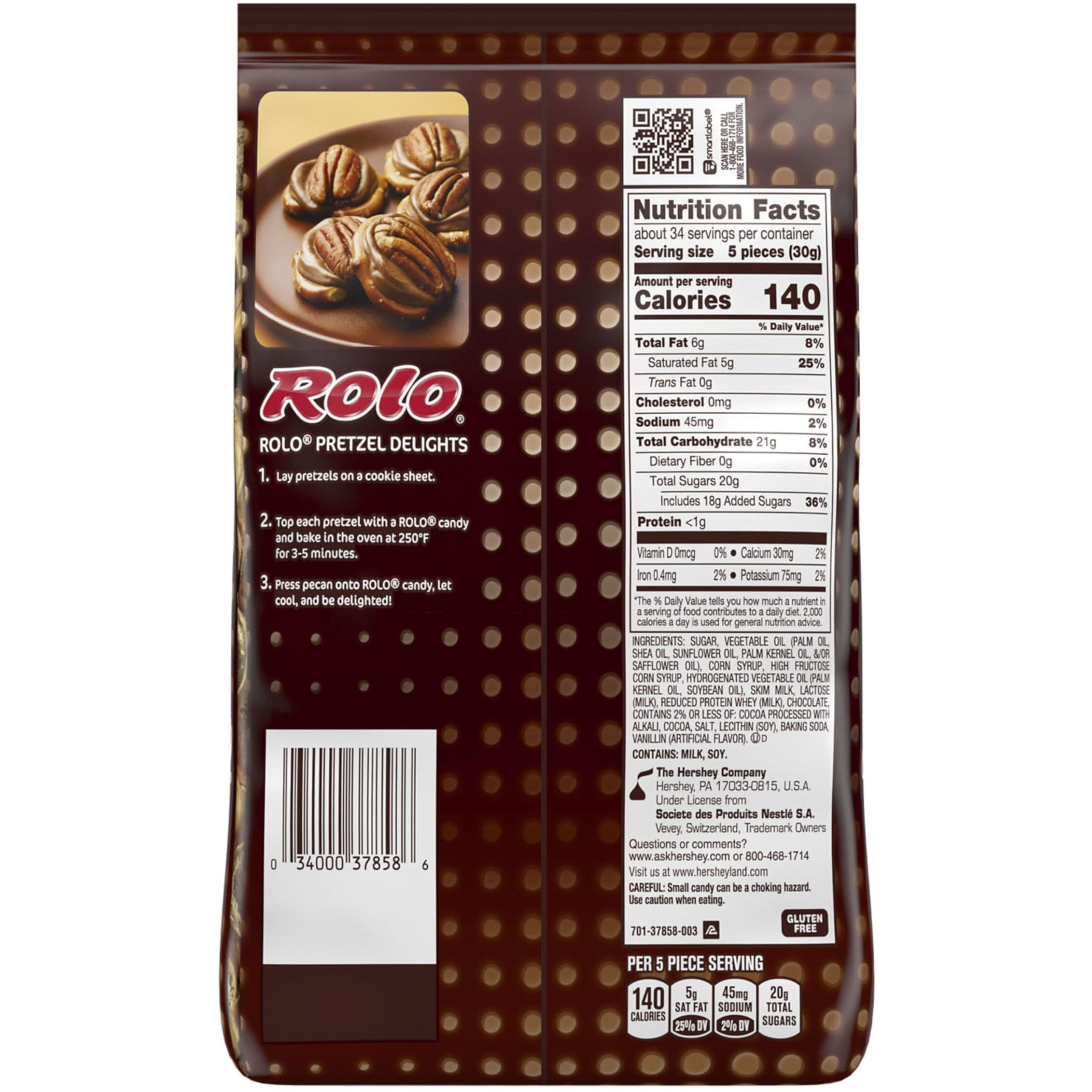 Rolo Rich Chocolate Caramels Candy Party Pack, 35.6 Oz