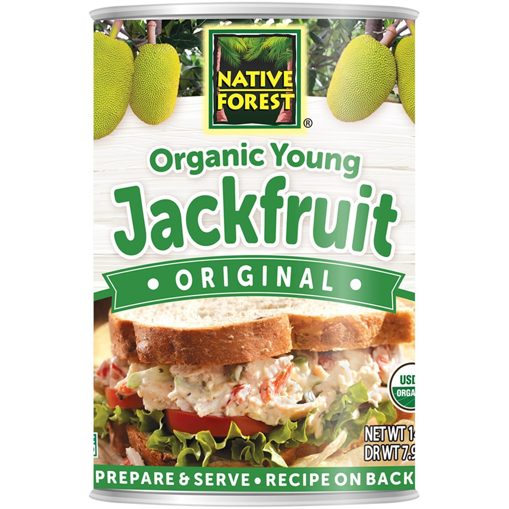 Native Forest Organic Young Jackfruit - Organic Canned Jackfruit, Jackfruit Canned, Jackfruit Organic, Vegan Meat Substitute - 14 Ounce (Pack Of 1)