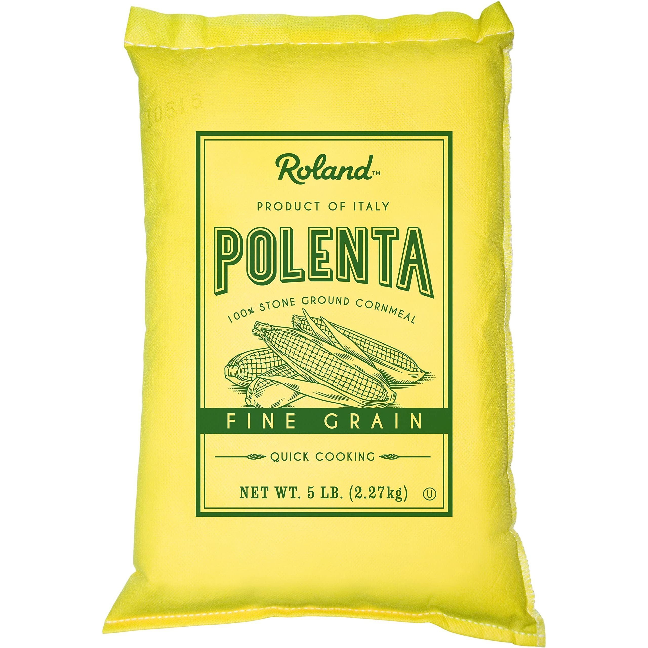 Roland Foods Fine Grain Yellow Polenta From Italy, Specialty Imported Food, 5 Pound Bag, Pack Of 1