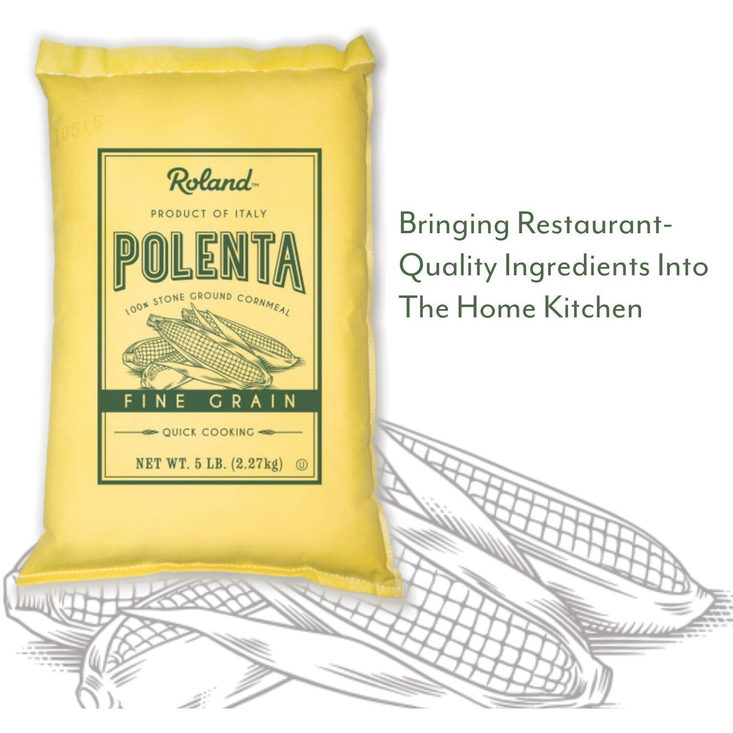 Roland Foods Fine Grain Yellow Polenta From Italy, Specialty Imported Food, 5 Pound Bag, Pack Of 1