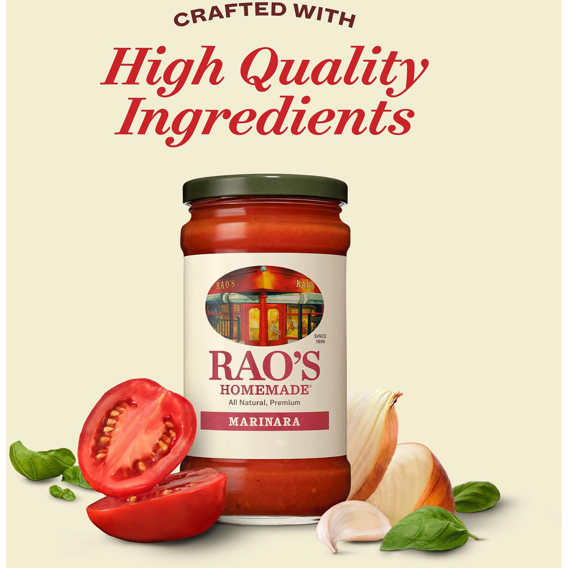 Rao's Homemade Marinara Sauce, 15.5 Oz, Tomato Sauce, All Purpose, Keto Friendly Pasta Sauce, Premium Quality, Tomatoes From Italy And Olive Oil