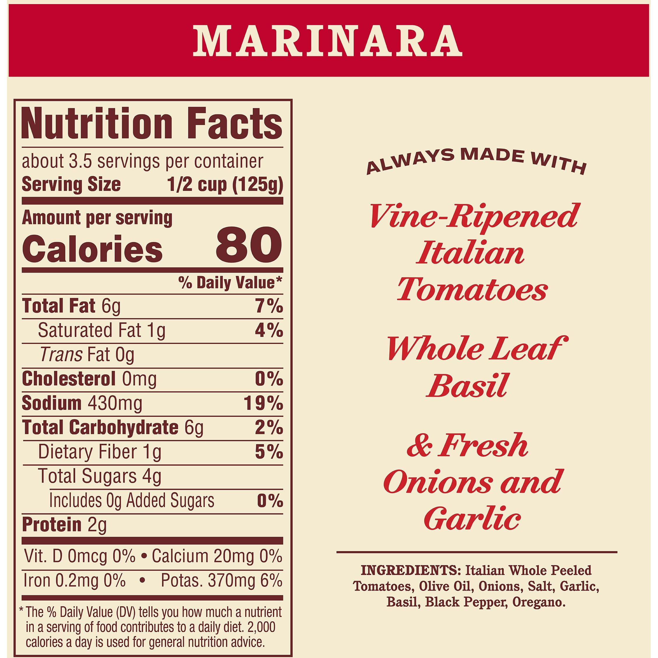 Rao's Homemade Marinara Sauce, 15.5 Oz, Tomato Sauce, All Purpose, Keto Friendly Pasta Sauce, Premium Quality, Tomatoes From Italy And Olive Oil