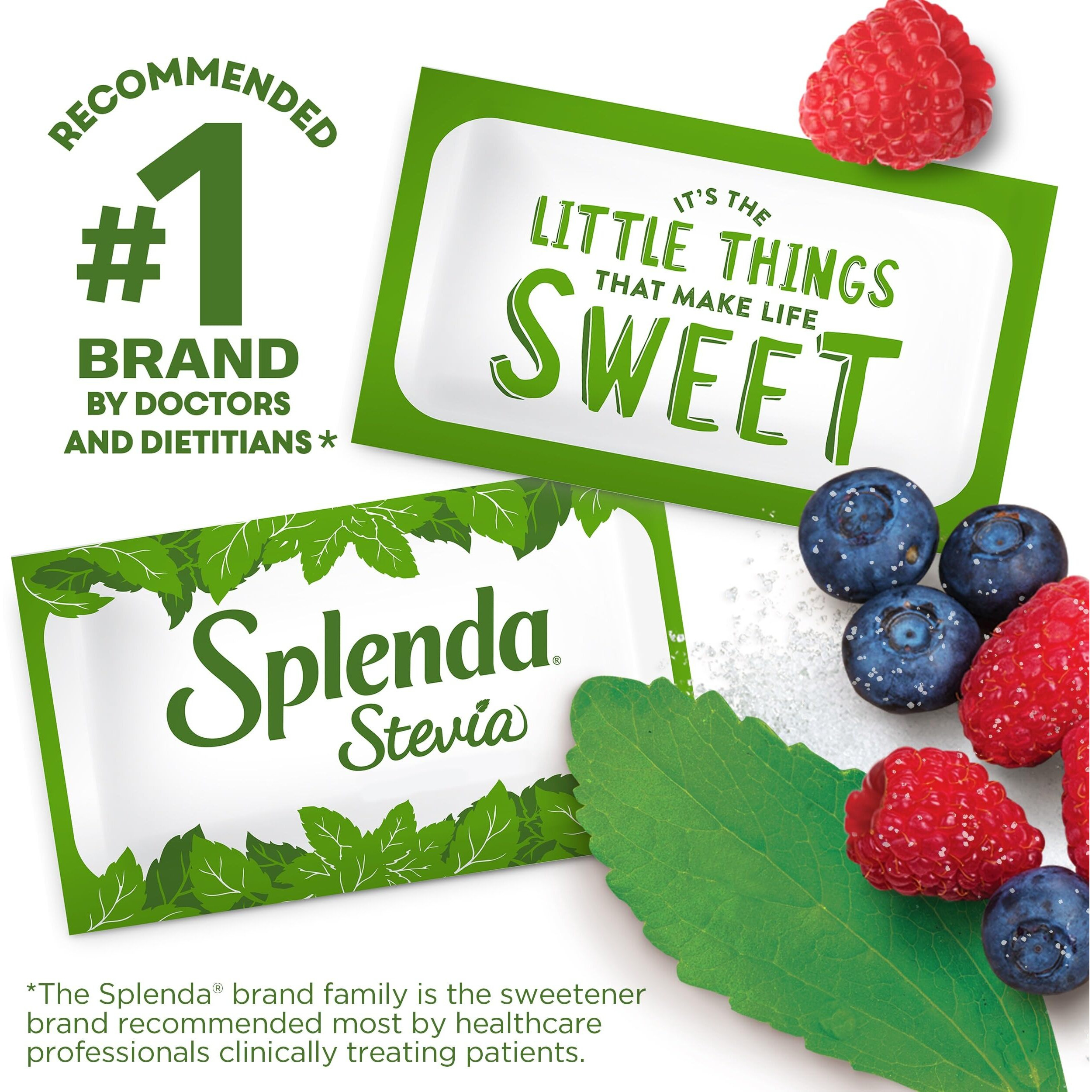 Splenda Stevia Zero Calorie Sweetener, Plant Based Sugar Substitute Granulated Powder, Single Serve Packets, 1000 Count (Pack Of 1)