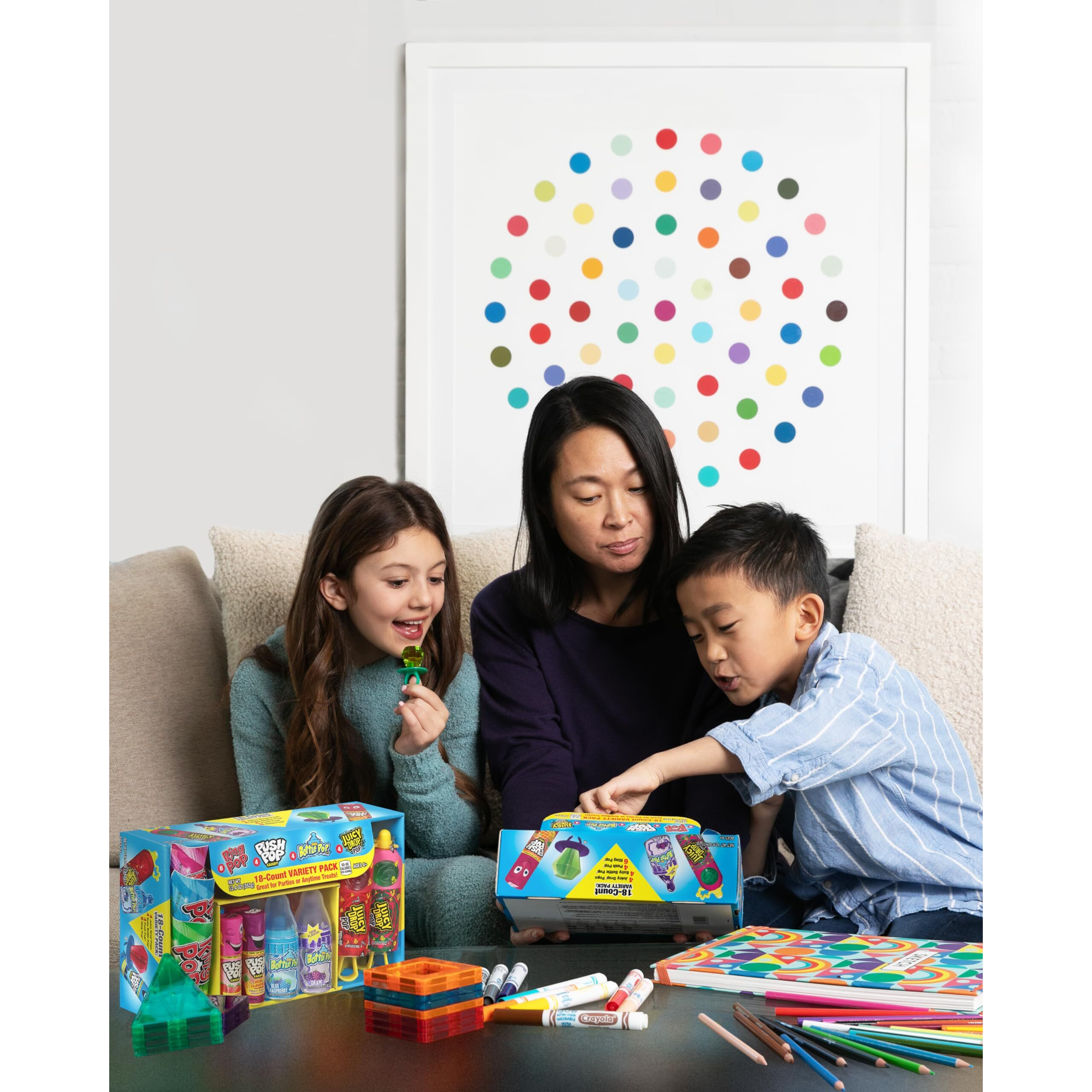Candy Variety Pack - 18 Count Assorted Lollipops - Ring Pop, Push Pop, Baby Bottle Pop & Juicy Drop - Ideal For Birthdays, Party Favors, Celebrations & Candy Gifts By Bazooka Candy Brands