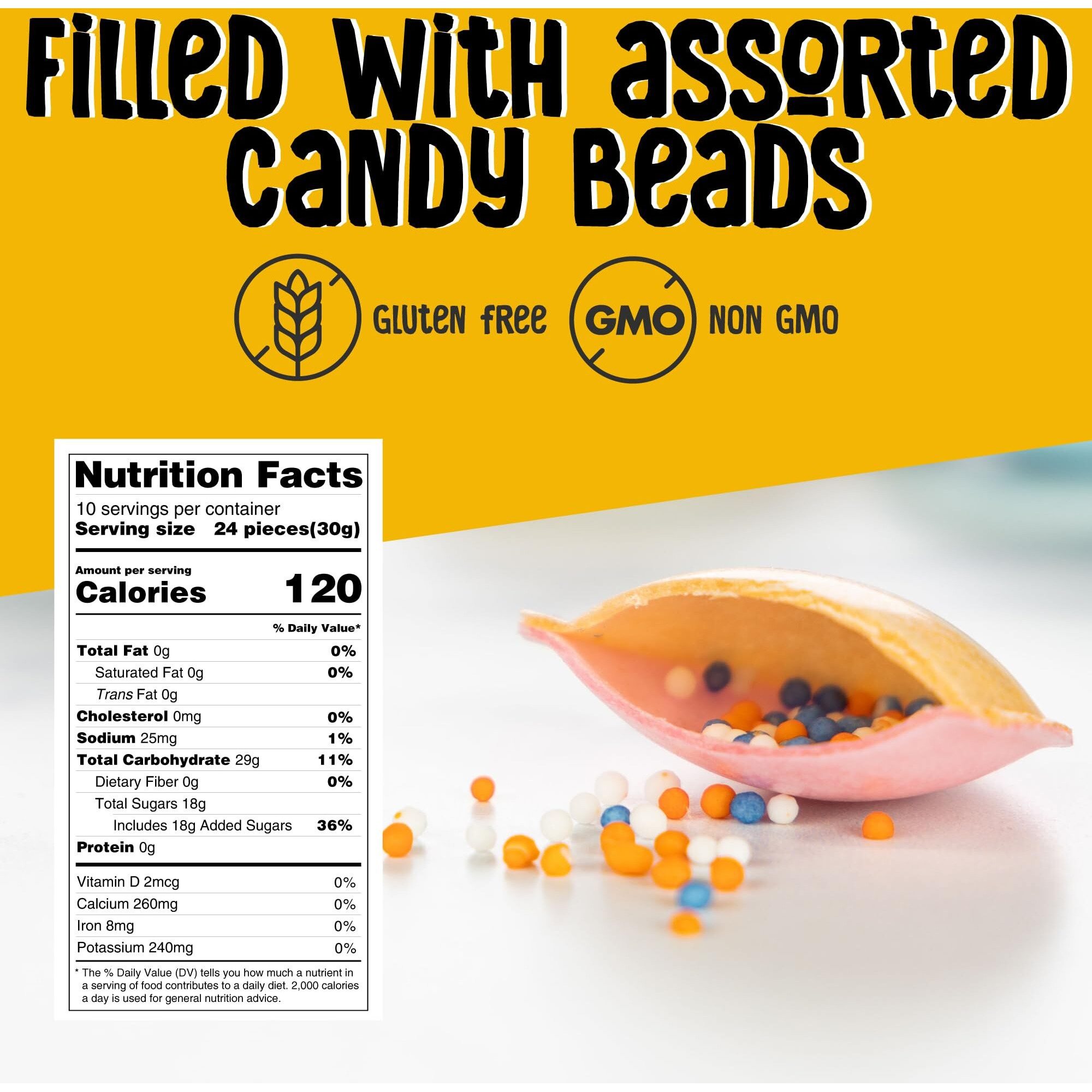 Gerrit's Satellite Wafers Candy - Pack Of 240 - Filled With Assorted Beads - Light, Crispy, And Nostalgic Flying Saucer Candy Wafers