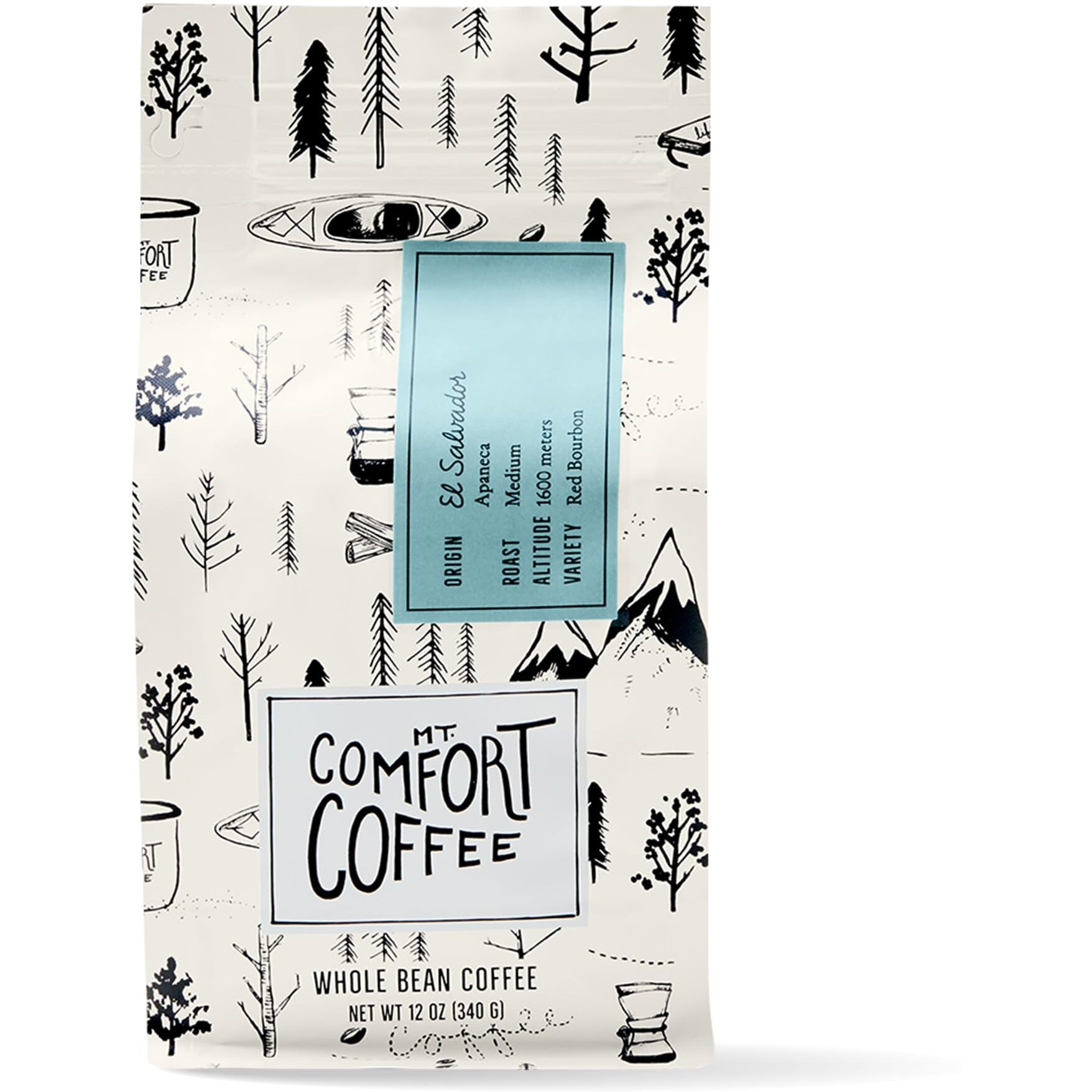 Mt. Comfort Coffee El Salvador Medium Roast, 12 Ounce - Locally Sourced From Local, International Coffee Farms - Roasted Whole Beans.