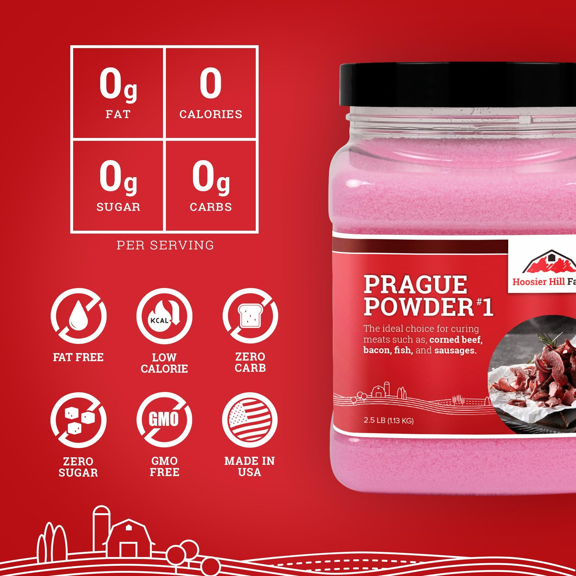 Hoosier Hill Farm Prague Powder No.1 Pink Curing Salt, 2.5Lb (Pack Of 1)