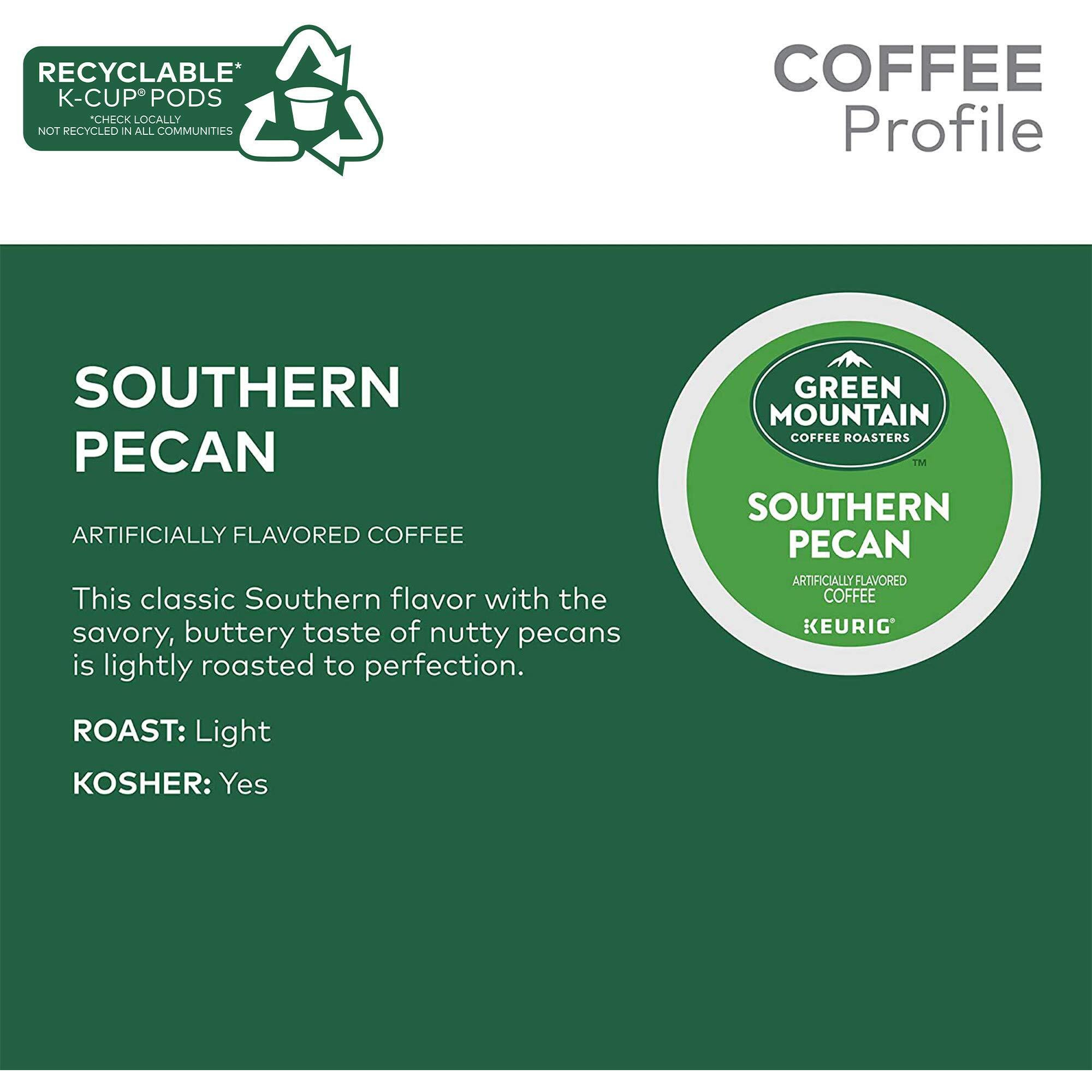 Green Mountain Coffee Roasters Southern Pecan, Single-Serve Keurig K-Cup Pods, Flavored Light Roast, 24 Count