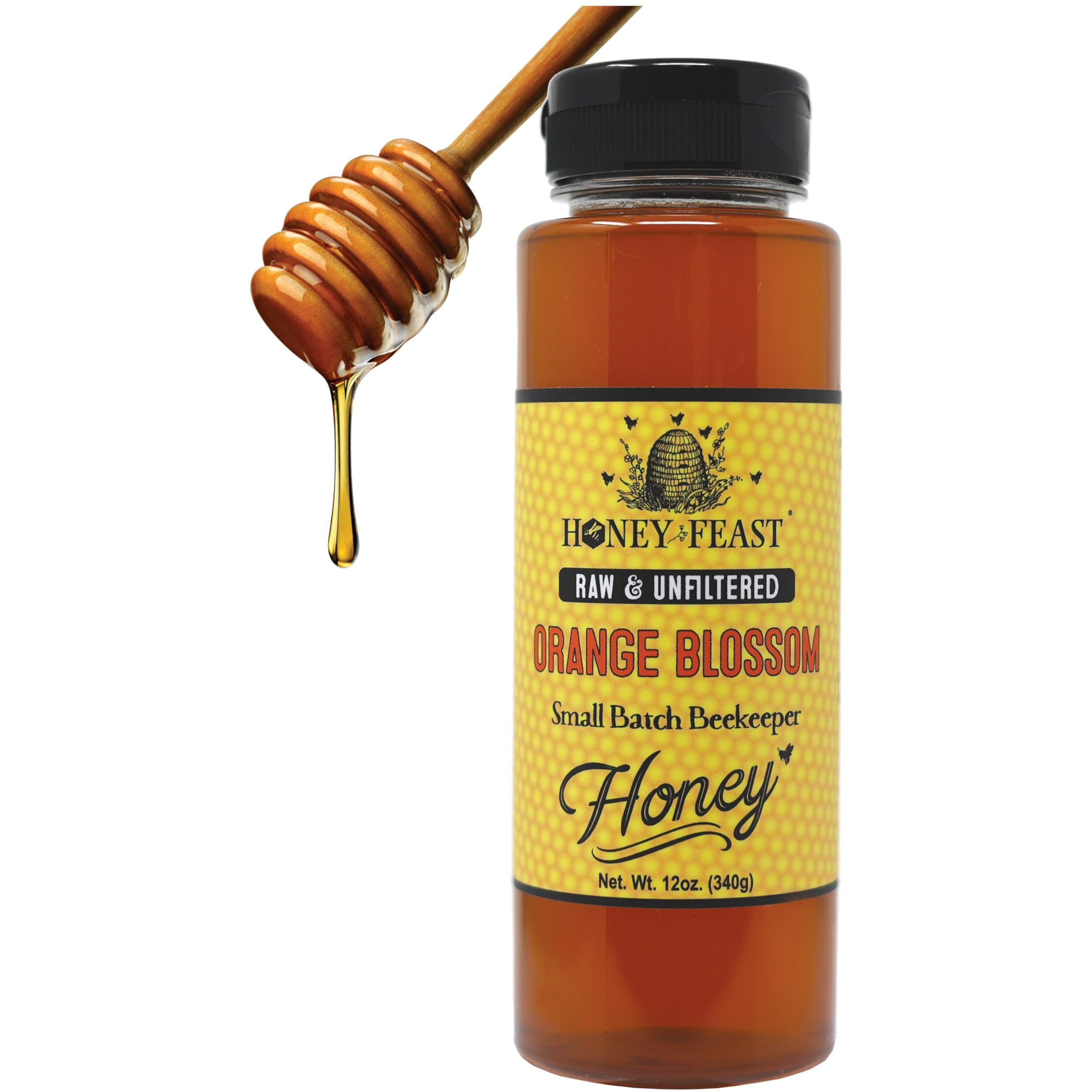 Honey Feast Orange Blossom Honey, 12 Oz