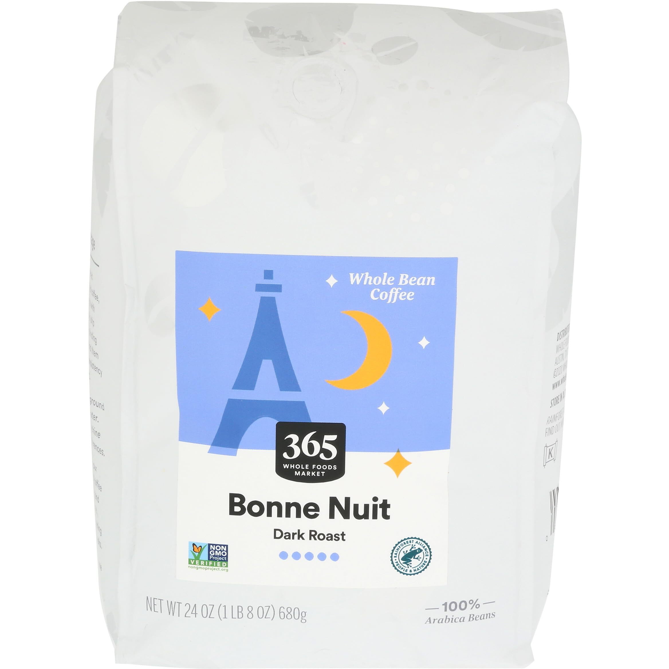 365 By Whole Foods Market, Bonne Nuit Whole Bean Coffee, 24 Ounce