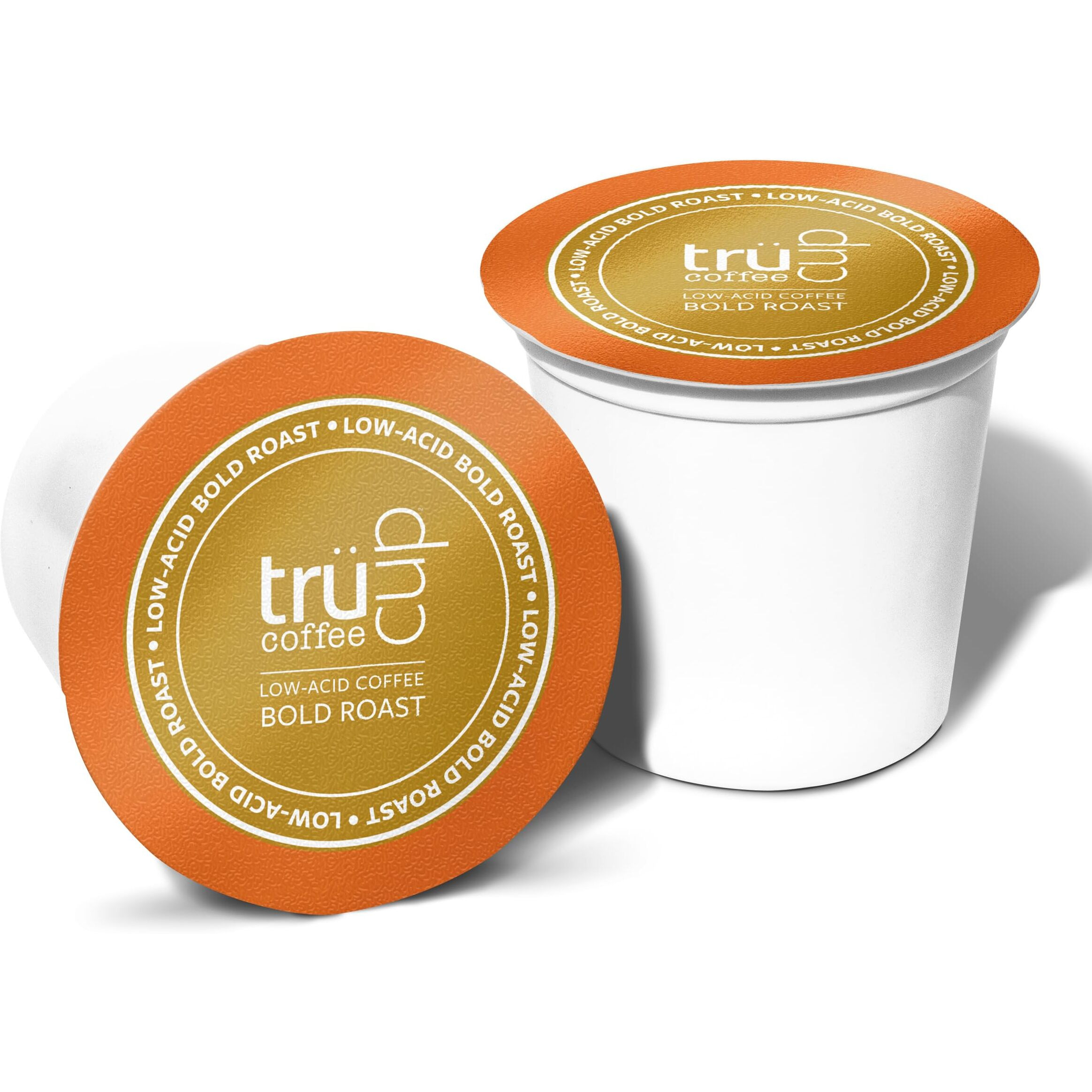 Trcup Low Acid Coffee - Bold Roast - 48 Count Single Serve Coffee Pods- Low-Acid Coffee - Can Be Gentle On The Stomach (Bold, 48)