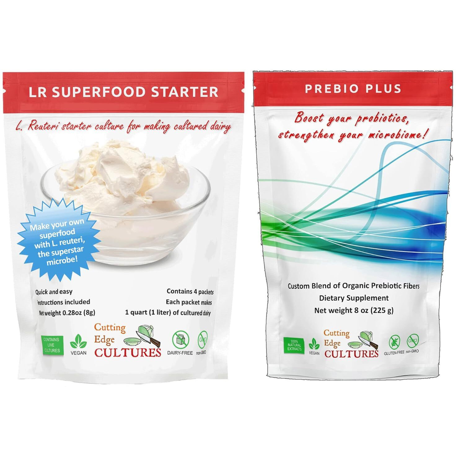 Lr Superfood Starter Culture + Prebio Plus L. Reuteri Probiotic Starter Kit Cultured Dairy Low And Slow Yogurt Lactobacillus(Lr Superfood + Prebio Plus)