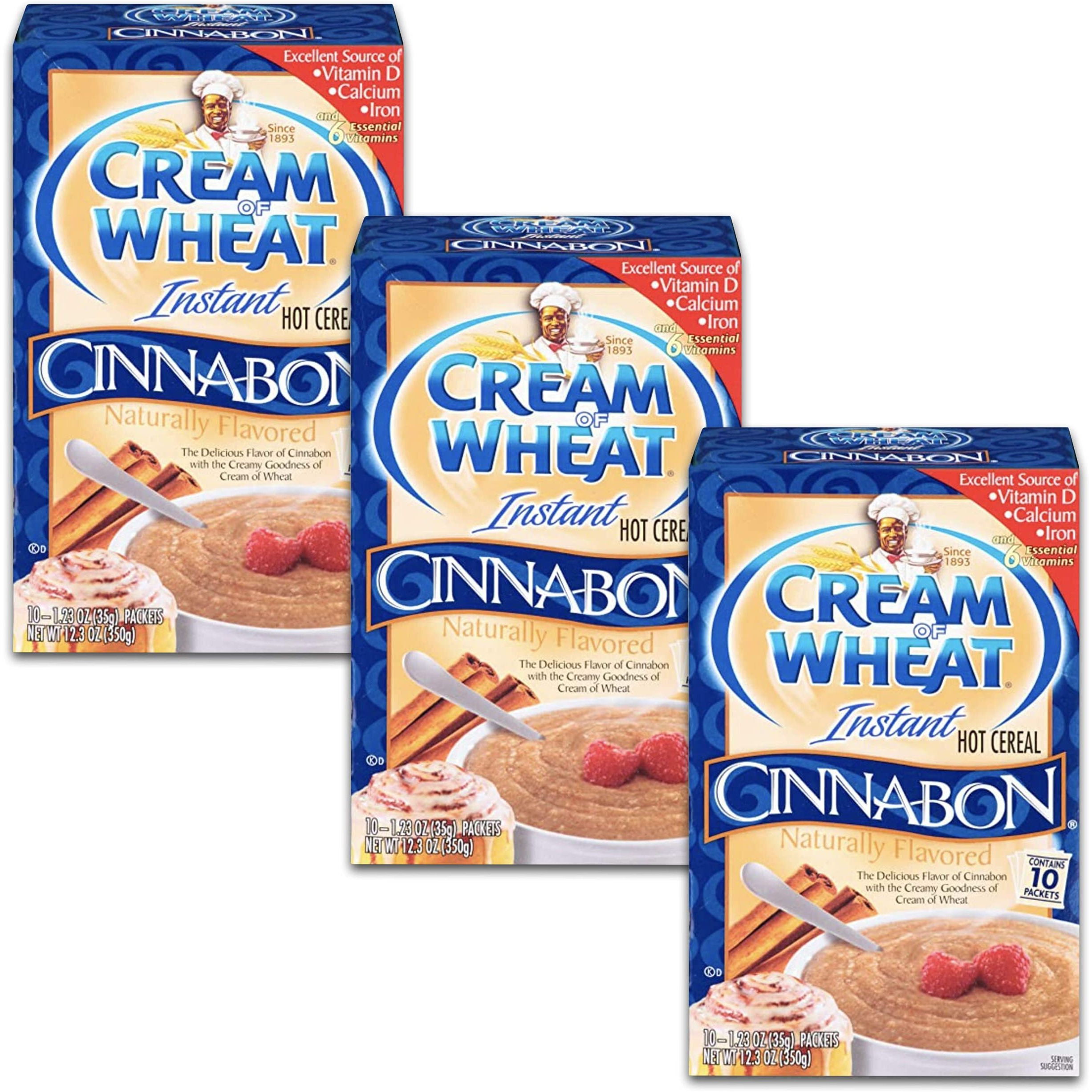 Cream Of Wheat, Cinnabon Flavored, 10Ct Box, 12.3Oz (Pack Of 3)