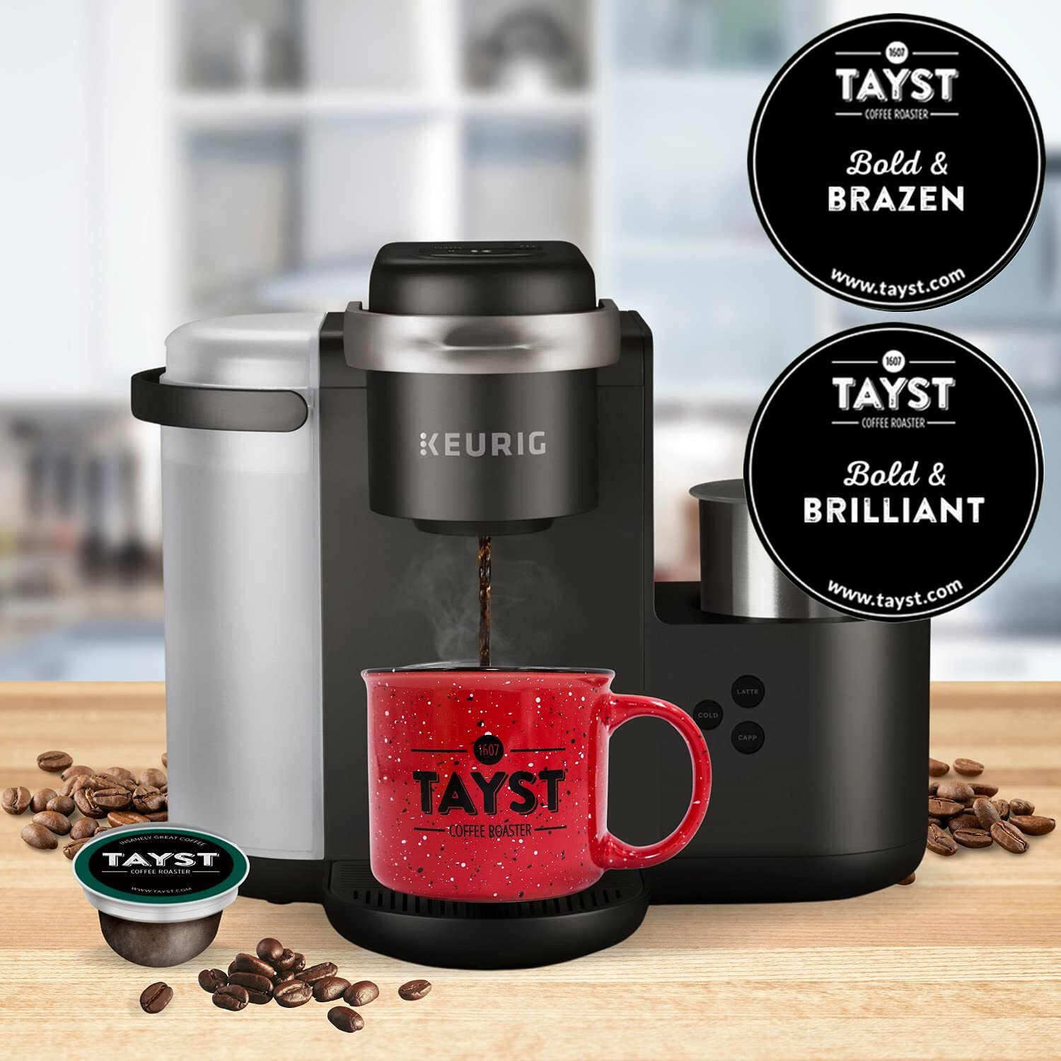 Tayst Coffee Pods, Bold Sampler Box Dark Roast, K Cups Compatible With Keurig Coffee Maker, Sustainable Single Serve, Pack Of 50