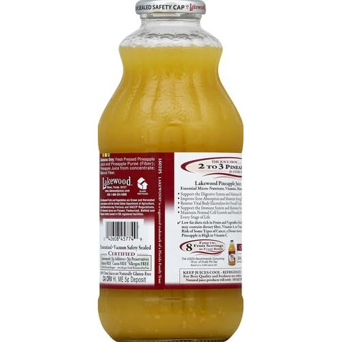 Lakewood Pineapple Juice, 32 Fz