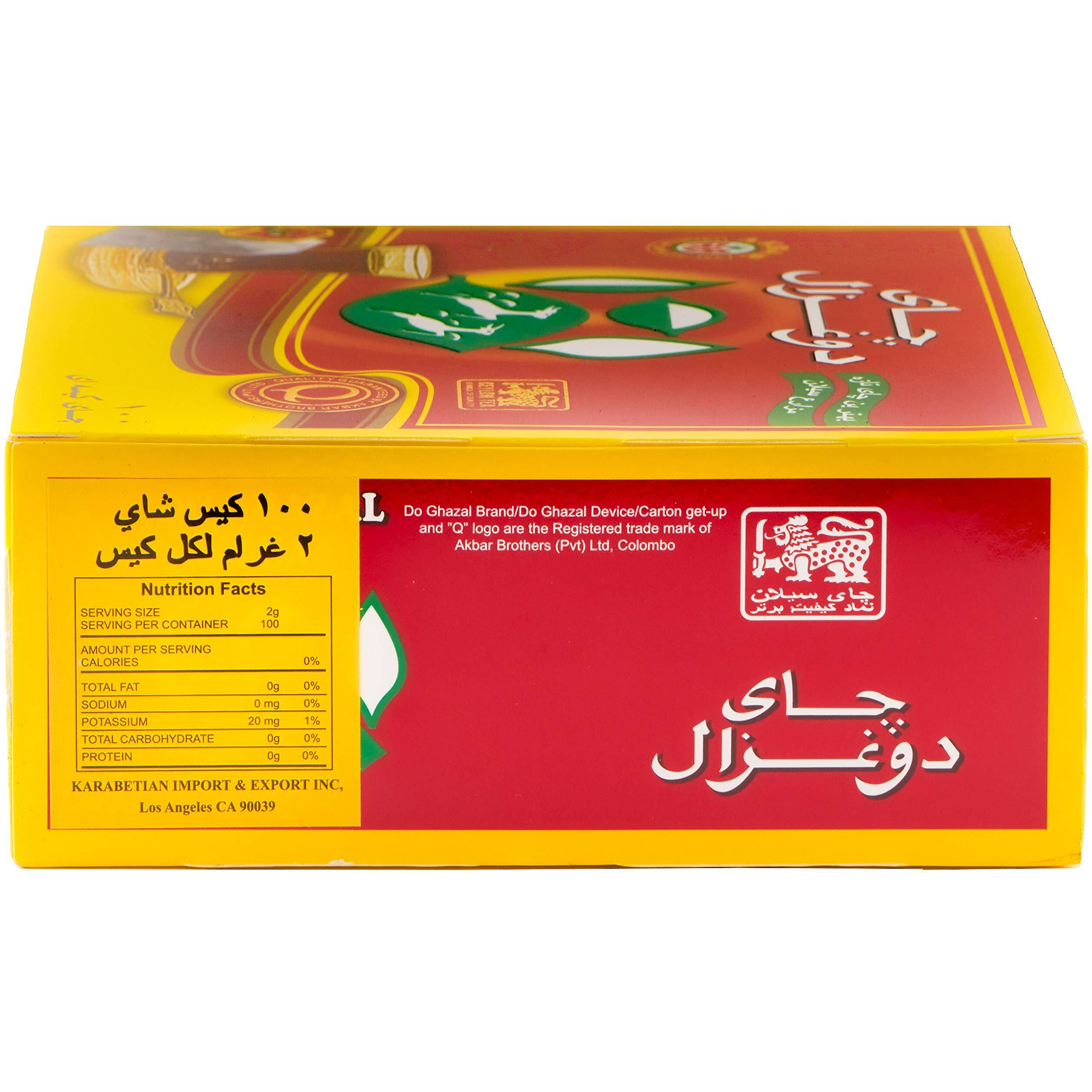 Do Ghazal Super Ceylon Black Tea Bags - 100 X 2G Teabags