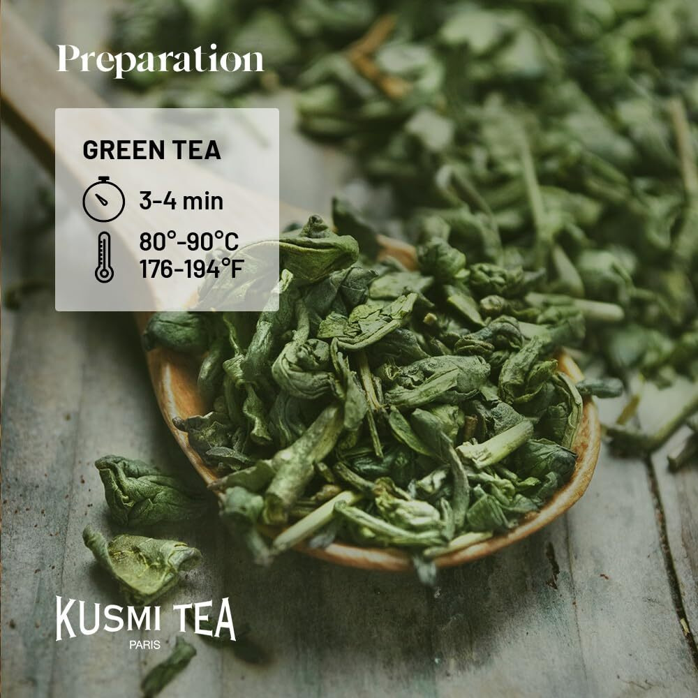Kusmi Tea - Bb Detox - Iconic Detox Tea - Organic Tea - Blend Of Green Tea, Mate & Grapefruit - Organic Flavored Yerba Mate Tea - Loose Leaf Tea - Tin Box Of 3.5 Oz - Quantity For About 50 Cups