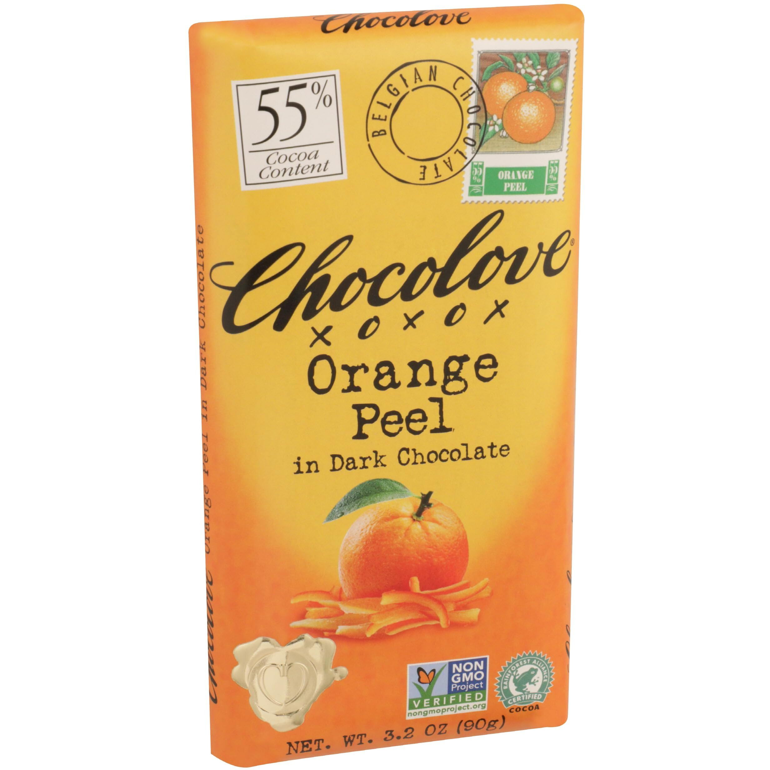 Chocolove Orange Peel In Dark Chocolate, 3.2 Oz