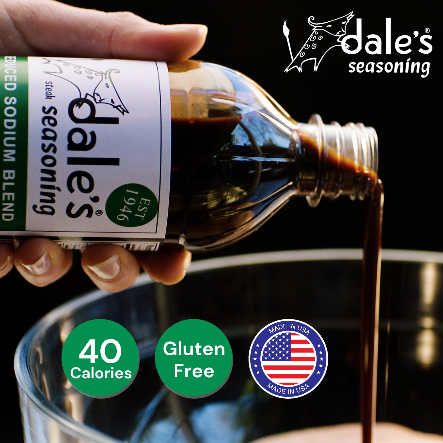 Dale's Reduced Sodium Steak Seasoning And Marinade | (1) 16 Oz Bottles | Our Award Winning Steak Sauce And Marinade Is Cholesterol Free And Low Sodium I Gluten Free