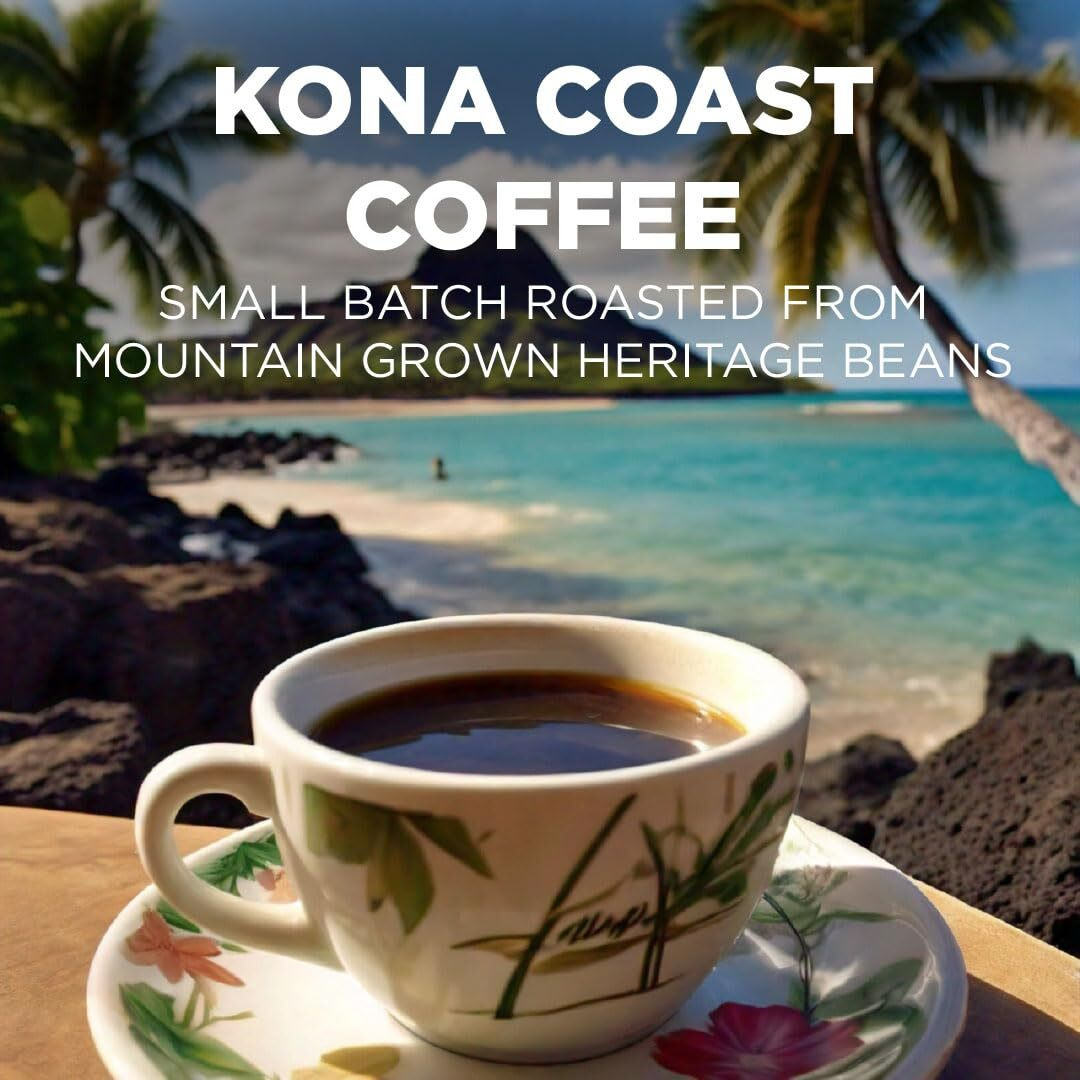 Maud's Kona Coffee Pods, 100 Ct, Medium Roast Coffee In Recyclable Single Serve Pods - 100% Arabica Coffee, Compatible With Keurig K Cups Maker