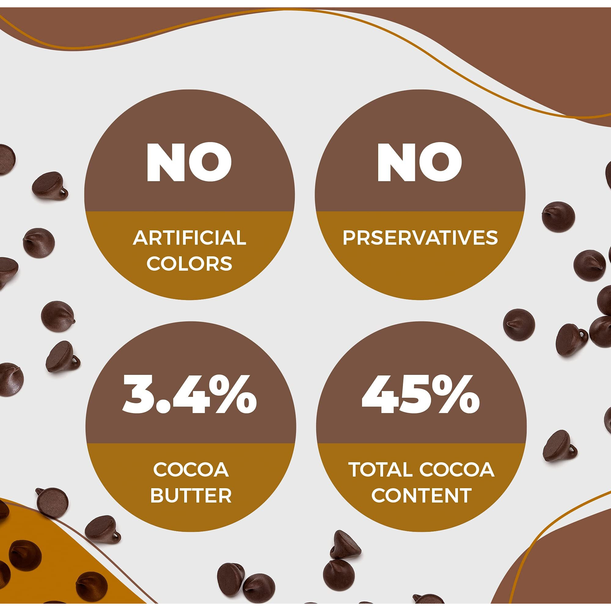 Liebers Vegan Semi-Sweet Real Chocolate Chips, 9 Oz - Gluten Free, Dairy Free, Kosher Parve, Low Calorie Chocolate Chips For Baking (9 Oz Pack Of 6)