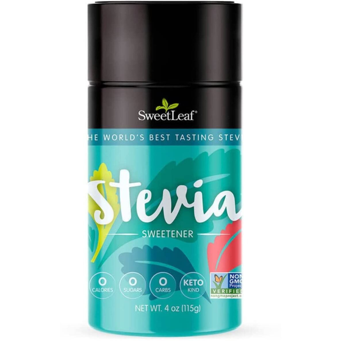 Sweetleaf Stevia Powder Shaker Jar - Zero Calorie Sweetener With Stevia Leaf Extract, No Artificial Sweetener Additives, Sugar Free, Keto Friendly, Non Gmo, Gluten Free - 4 Oz (Pack Of 1)