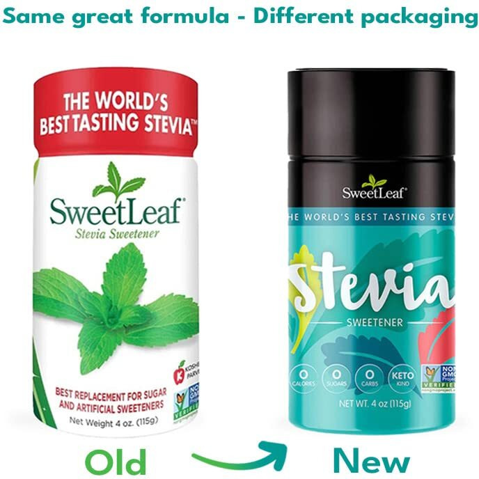 Sweetleaf Stevia Powder Shaker Jar - Zero Calorie Sweetener With Stevia Leaf Extract, No Artificial Sweetener Additives, Sugar Free, Keto Friendly, Non Gmo, Gluten Free - 4 Oz (Pack Of 1)