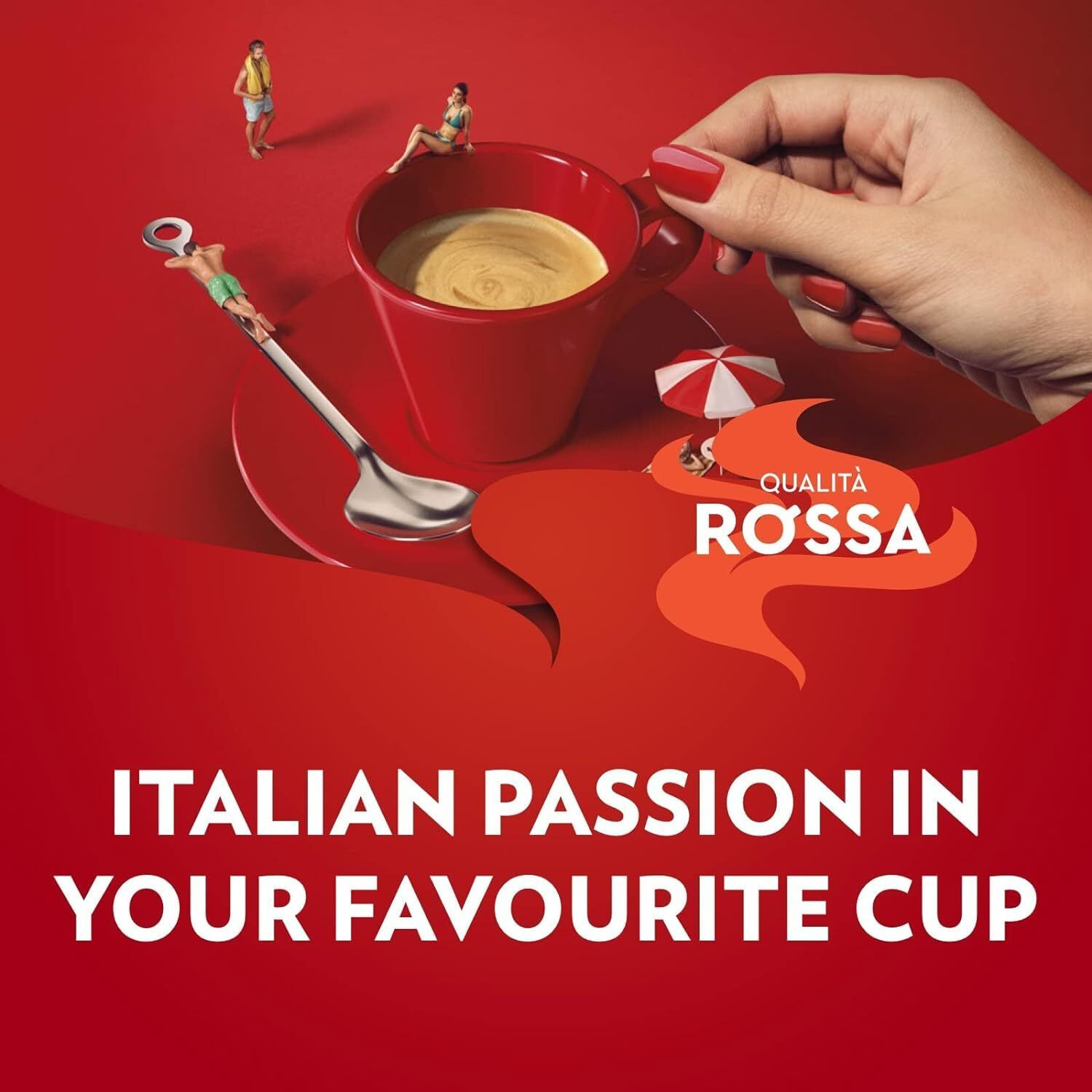 Lavazza Qualita Rossa Coffee Beans, Pack Of 6, 6 X 1000G