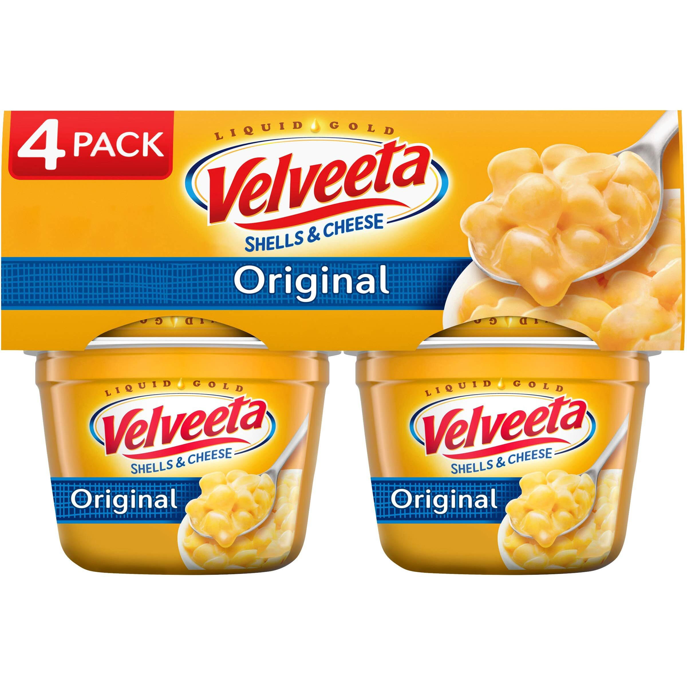 Velveeta Original Easy Mac Shells And Cheese (4 Microwaveable Cups)