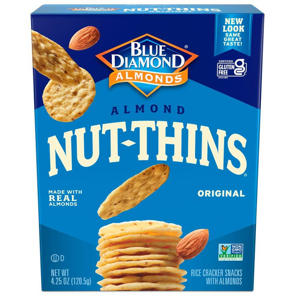 Blue Diamond Almonds, Original Almond Nut Thins Crackers, 4.25Oz