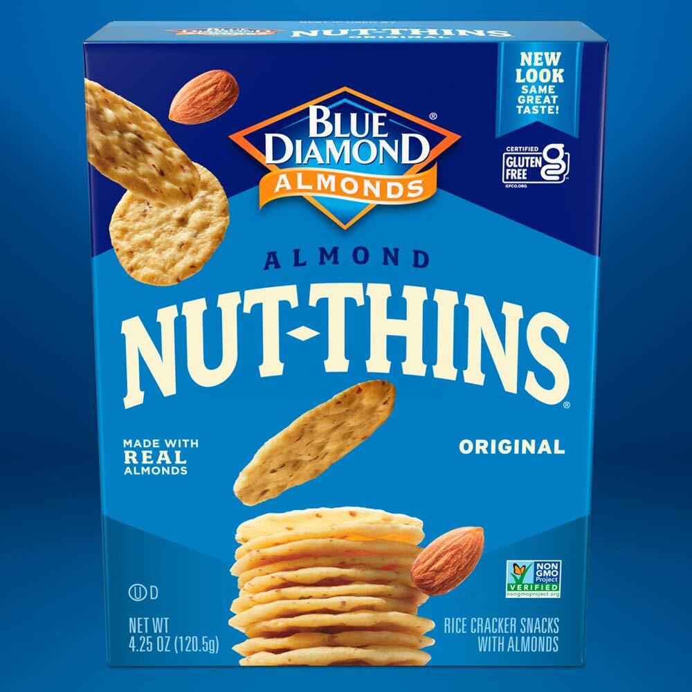 Blue Diamond Almonds, Original Almond Nut Thins Crackers, 4.25Oz