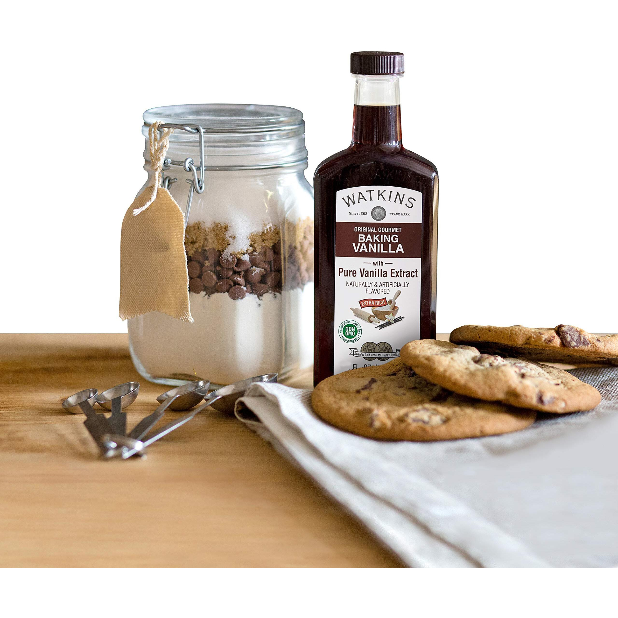 Watkins All Natural Original Gourmet Baking Vanilla, With Pure Vanilla Extract, 8 Fl Oz (Pack Of 6)