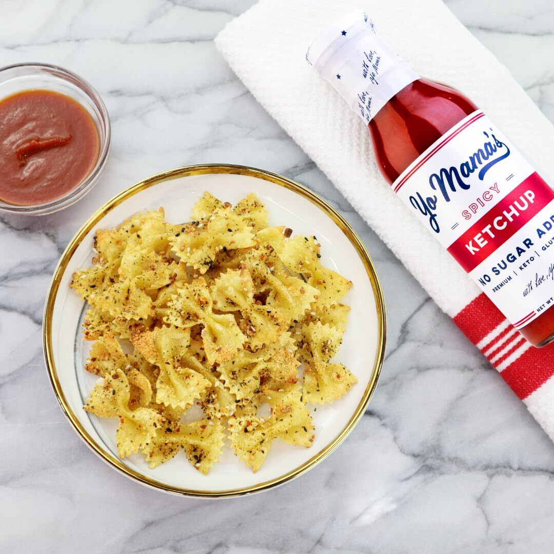 Yo Mama's Foods Keto Spicy Ketchup - Pack Of (2) - No Sugar Added, Low Carb, Vegan, Gluten Free, Paleo Friendly, And Made With Whole Non-Gmo Tomatoes