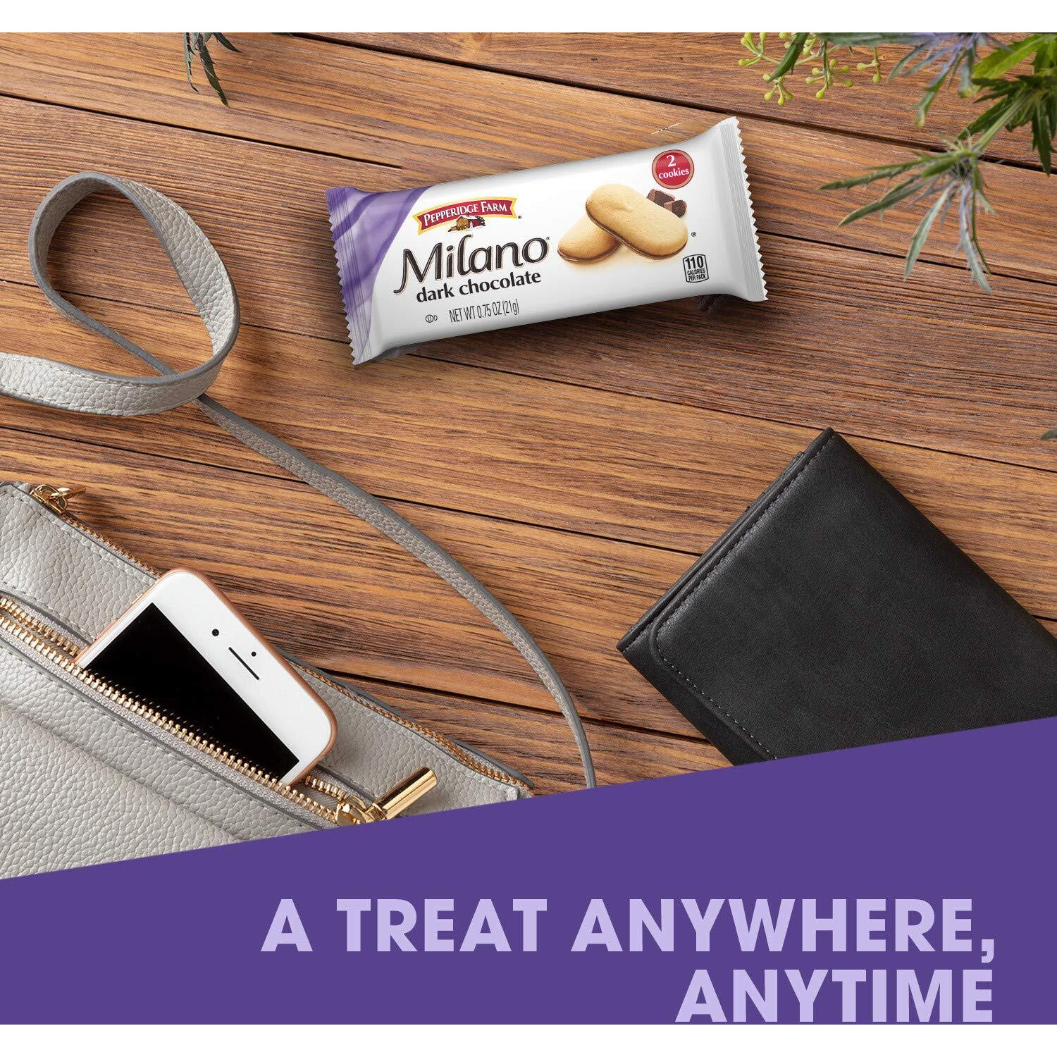 Pepperidge Farm Milano Dark Chocolate Cookies, 7.5 Oz. Multi-Pack Tray, 0.75 Ounce (Pack Of 10)