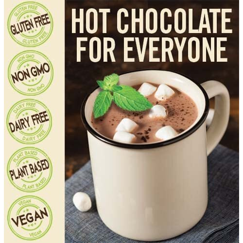 Castle Kitchen Marvelous Mint Dark Chocolate Hot Chocolate - Dairy-Free, Vegan Premium Hot Chocolate Mix - Just Add Water - 14 Oz