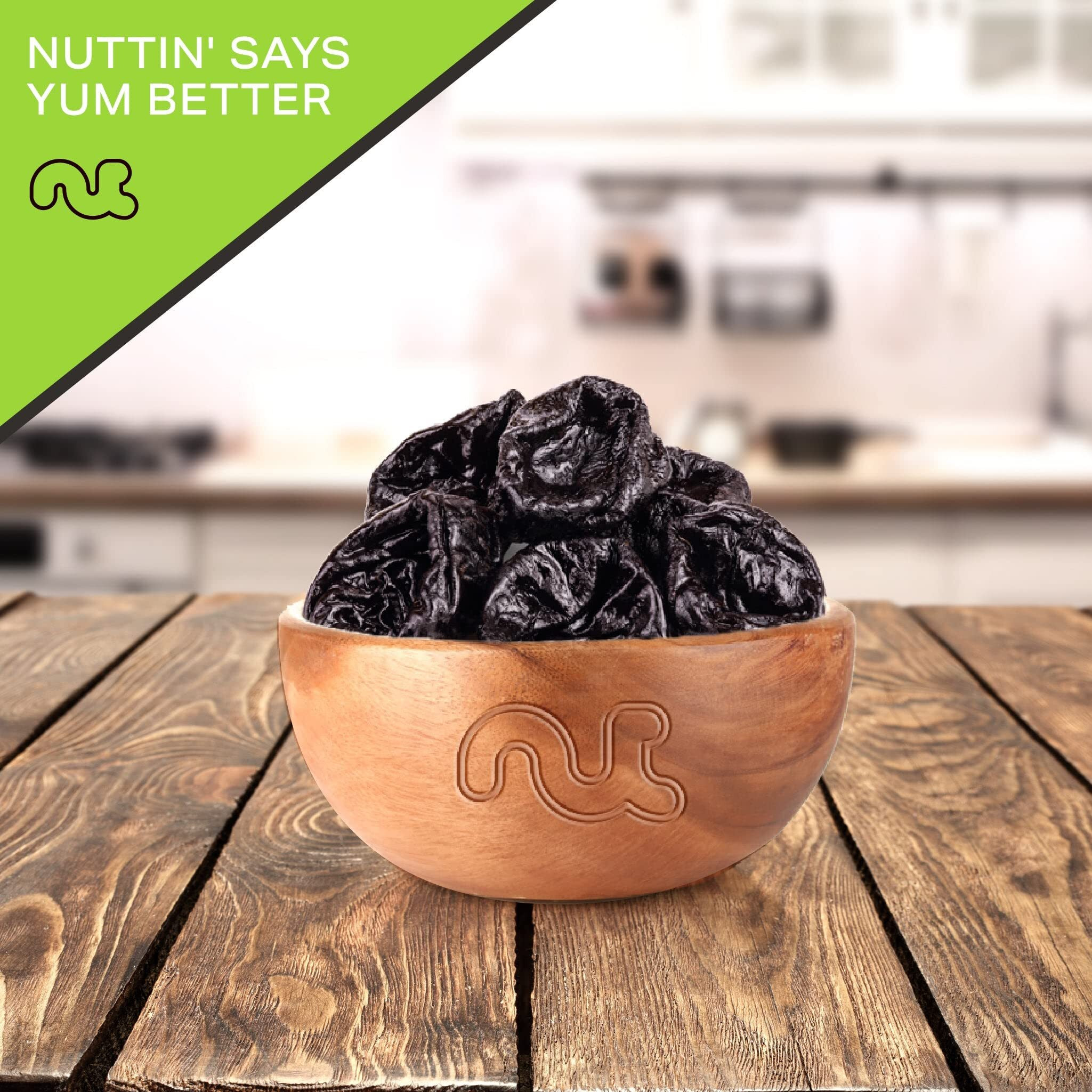 Nut Cravings Dry Fruits - Dried Prunes Pitted Unsweetened, Dry Plums No Sugar Added (16Oz - 1 Lb) Packed Fresh In Resealable Bag - Sweet Snack, Healthy Food, Naturally Grown, Vegan, Kosher Certified