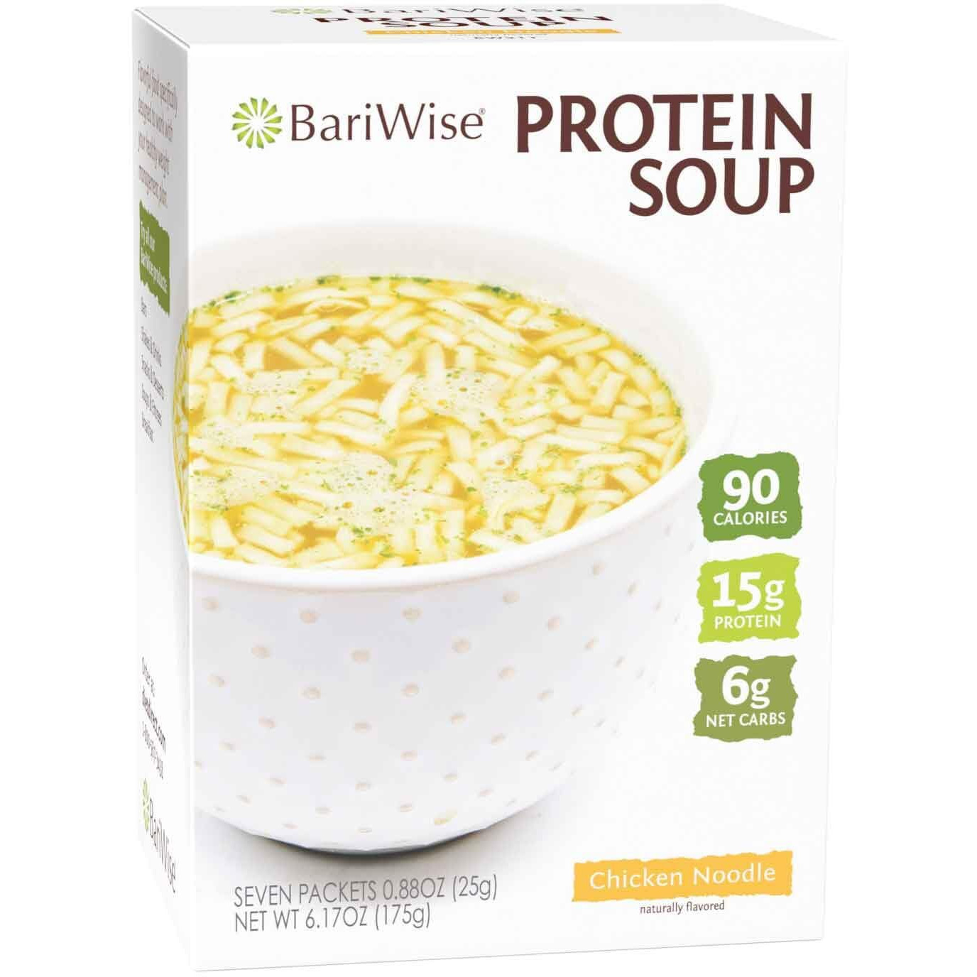Bariwise Protein Soup Mix, Chicken Noodle, 15G Protein, Low Carb (7Ct).