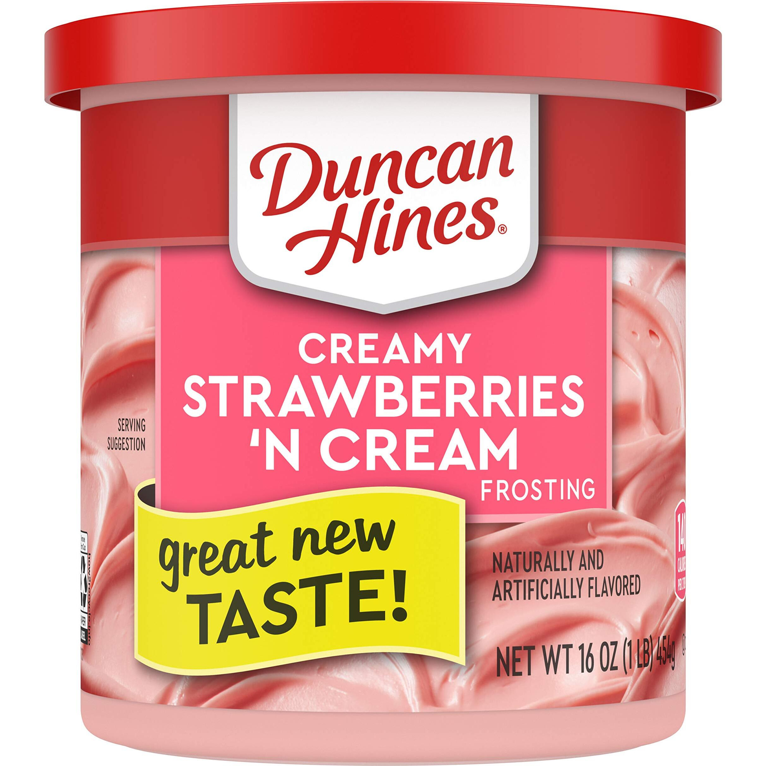 Duncan Hines Creamy Strawberries 'N Cream Frosting, 16 Ounce (Pack Of 8)