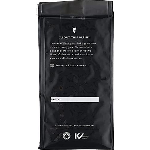 Kicking Horse Coffee, Kick Ass, Dark Roast, Whole Bean, 10 Oz - Certified Organic, Fairtrade, Kosher Coffee (Pack Of 6),10 Ounce (Pack Of 6)