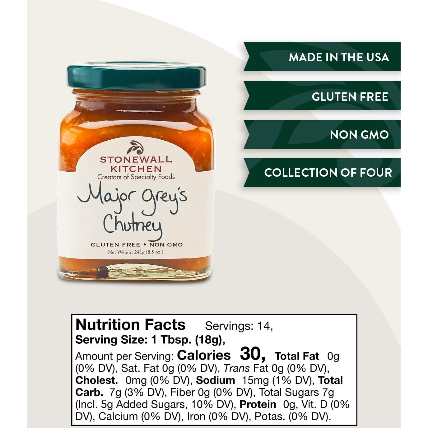 Stonewall Kitchen Major Grey's Chutney, 8.5 Ounces